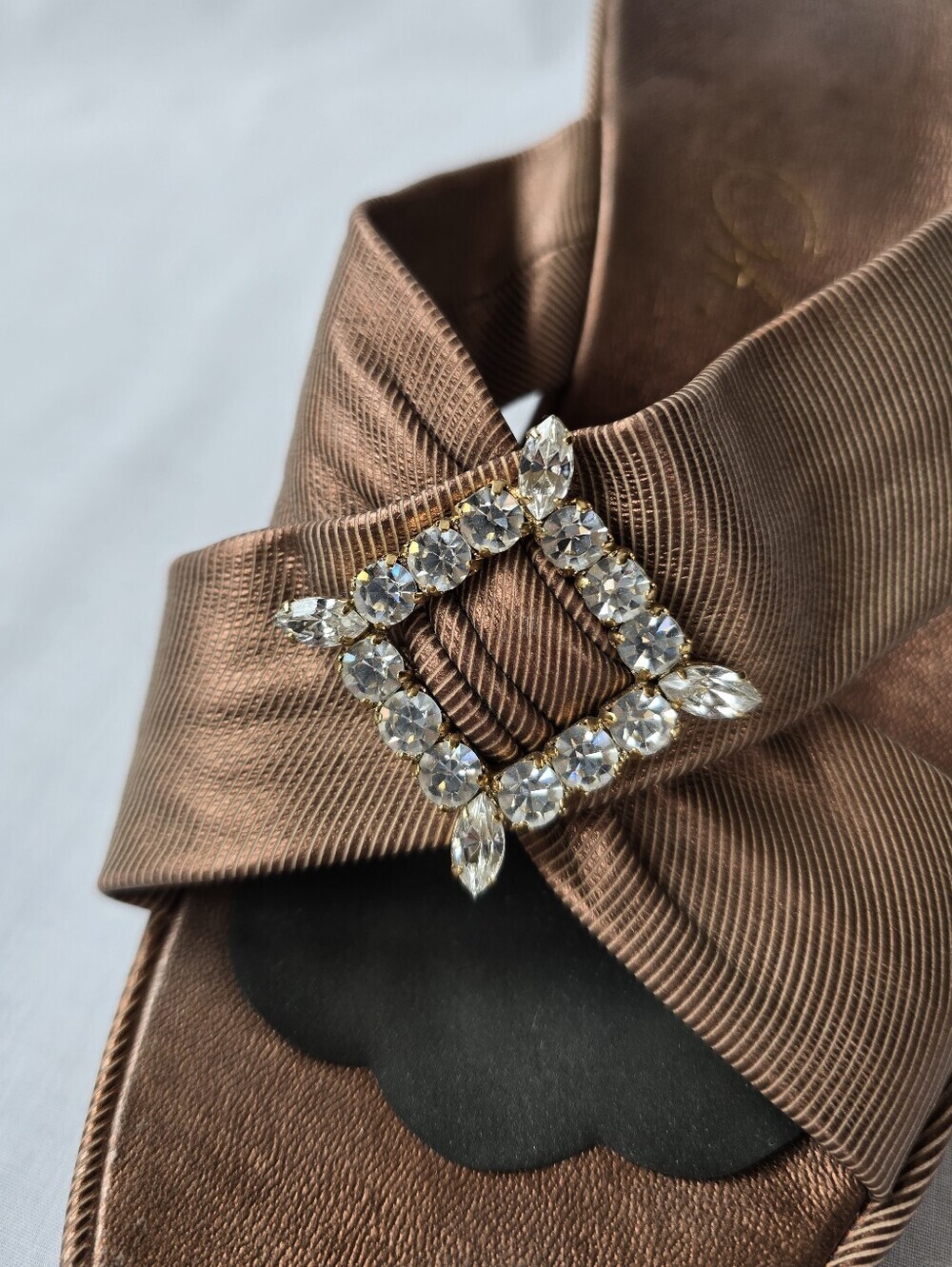 Oh!▪️Open Toed Heels with Rhinestone Buckle - Picture 6 of 11